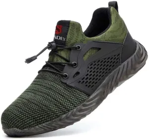 SUADEX Steel Toe Shoes for Women Men, Anti Slip Safety Shoes Breathable Lightweight Puncture Proof Work Construction Sneakers