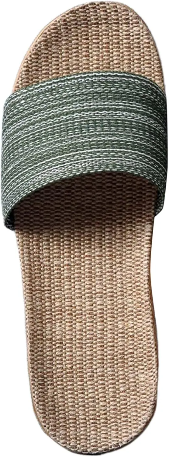 Summer Linen Slippers Comfotable Slippers Cotton And Linen Home Anti Slip Thick Soles Men orthopedic sandals for men