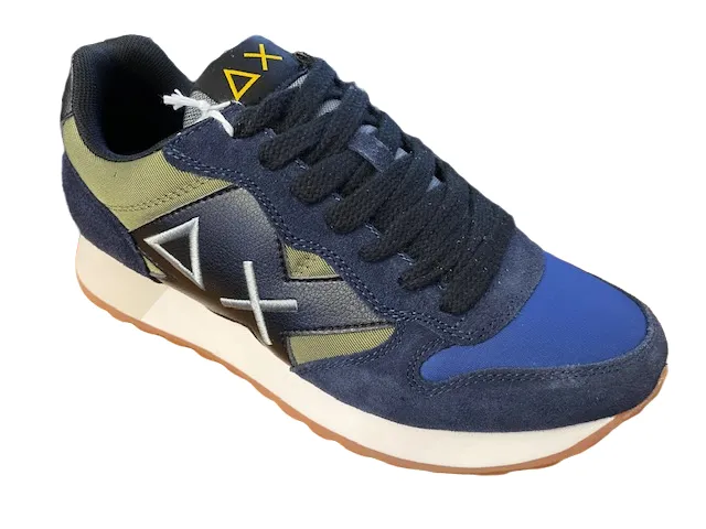 Sun68 men's sneakers Jaki Bicolor Z42114 7407 dark military-navy blue