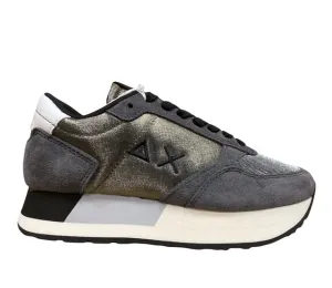 Sun68 women's sneakers Kate Satin Z41221 47 dark grey