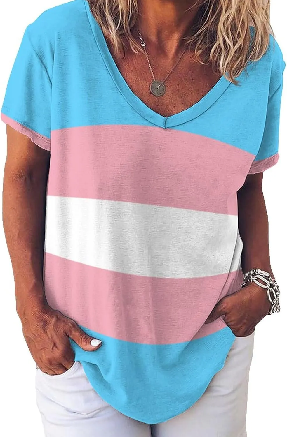 TAIZIYEAH Transgender Pride Flag Printed Camisole Casual for Women Spring Summer Party Clothes