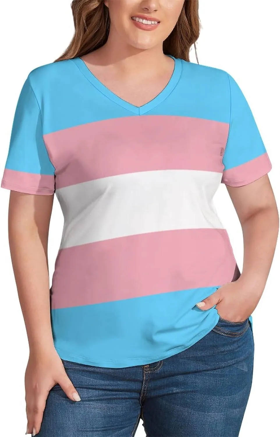 TAIZIYEAH Transgender Pride Flag Printed Camisole Casual for Women Spring Summer Party Clothes