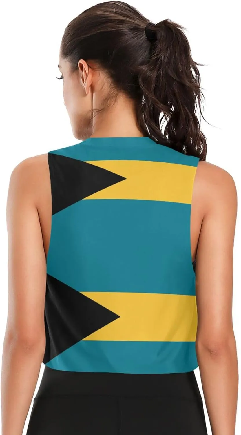 Tank Tops Running Shirts for Women Crop Top Workout Shirts Sleeveless Cropped Muscle Tank Shirts, Small