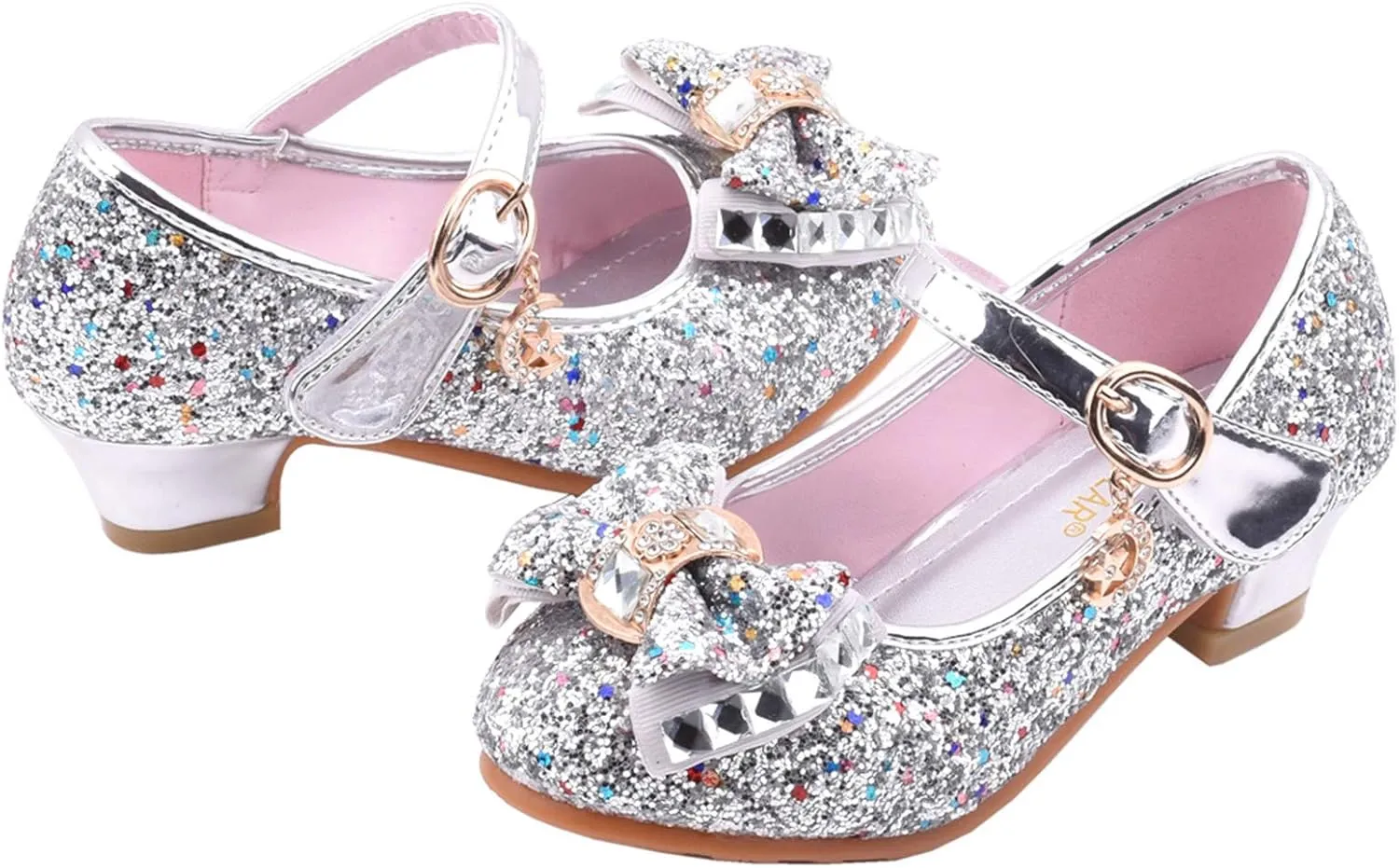 Toddler Dress Shoes,Girls Pearl Sandals Bling Bowknot Kids Infant Shoes Crystal Baby Princess Shoes 4-13 Years