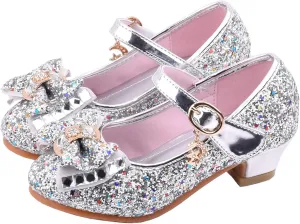 Toddler Dress Shoes,Girls Pearl Sandals Bling Bowknot Kids Infant Shoes Crystal Baby Princess Shoes 4-13 Years