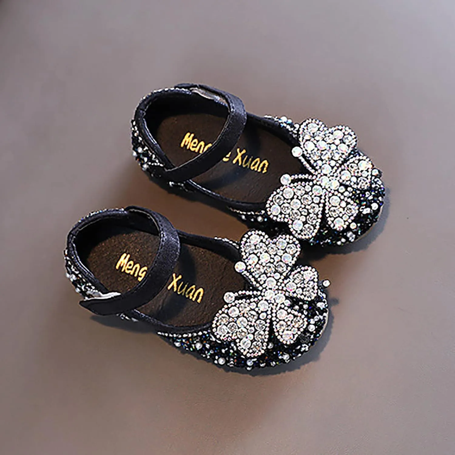 Toddler Girl Sandals, Childrens Girls Pearl Rhinestones Shining Princess Shoes for Party and Wedding Dancing Shoes