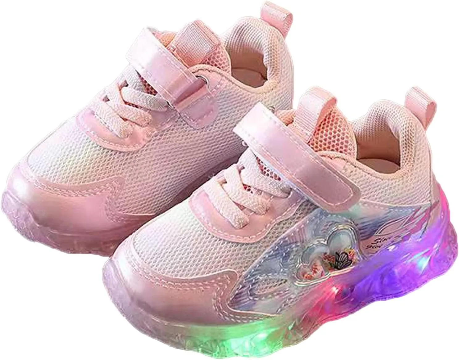 Toddler Girl Sneakers Toddler Kids Baby Led Light Sneaker Outdoor Mesh Breathable Casual Sport Shoes Baby Sneakers
