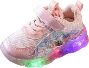 Toddler Girl Sneakers Toddler Kids Baby Led Light Sneaker Outdoor Mesh Breathable Casual Sport Shoes Baby Sneakers
