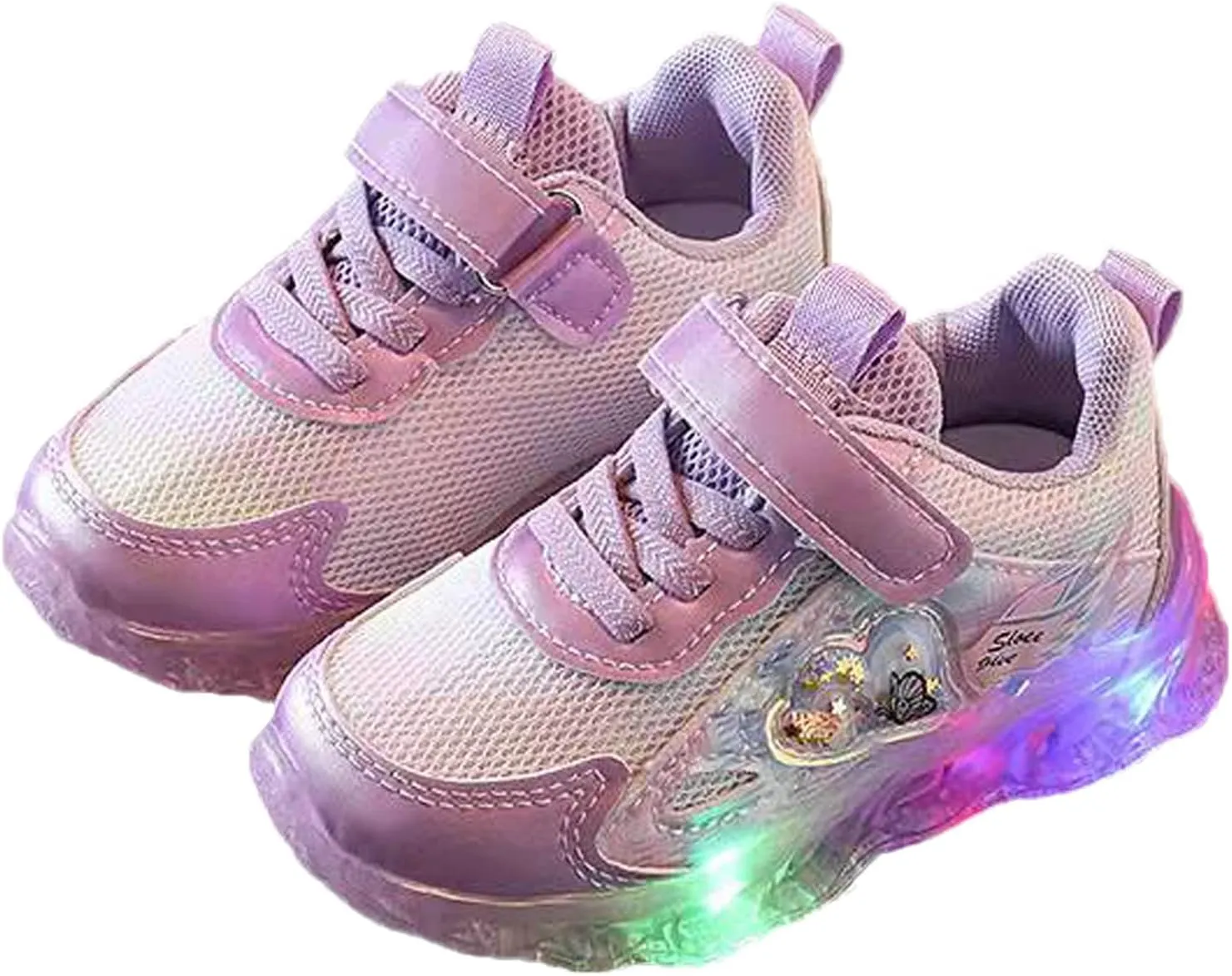 Toddler Girl Sneakers Toddler Kids Baby Led Light Sneaker Outdoor Mesh Breathable Casual Sport Shoes Baby Sneakers