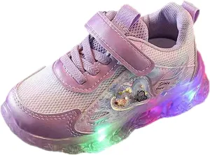 Toddler Girl Sneakers Toddler Kids Baby Led Light Sneaker Outdoor Mesh Breathable Casual Sport Shoes Baby Sneakers