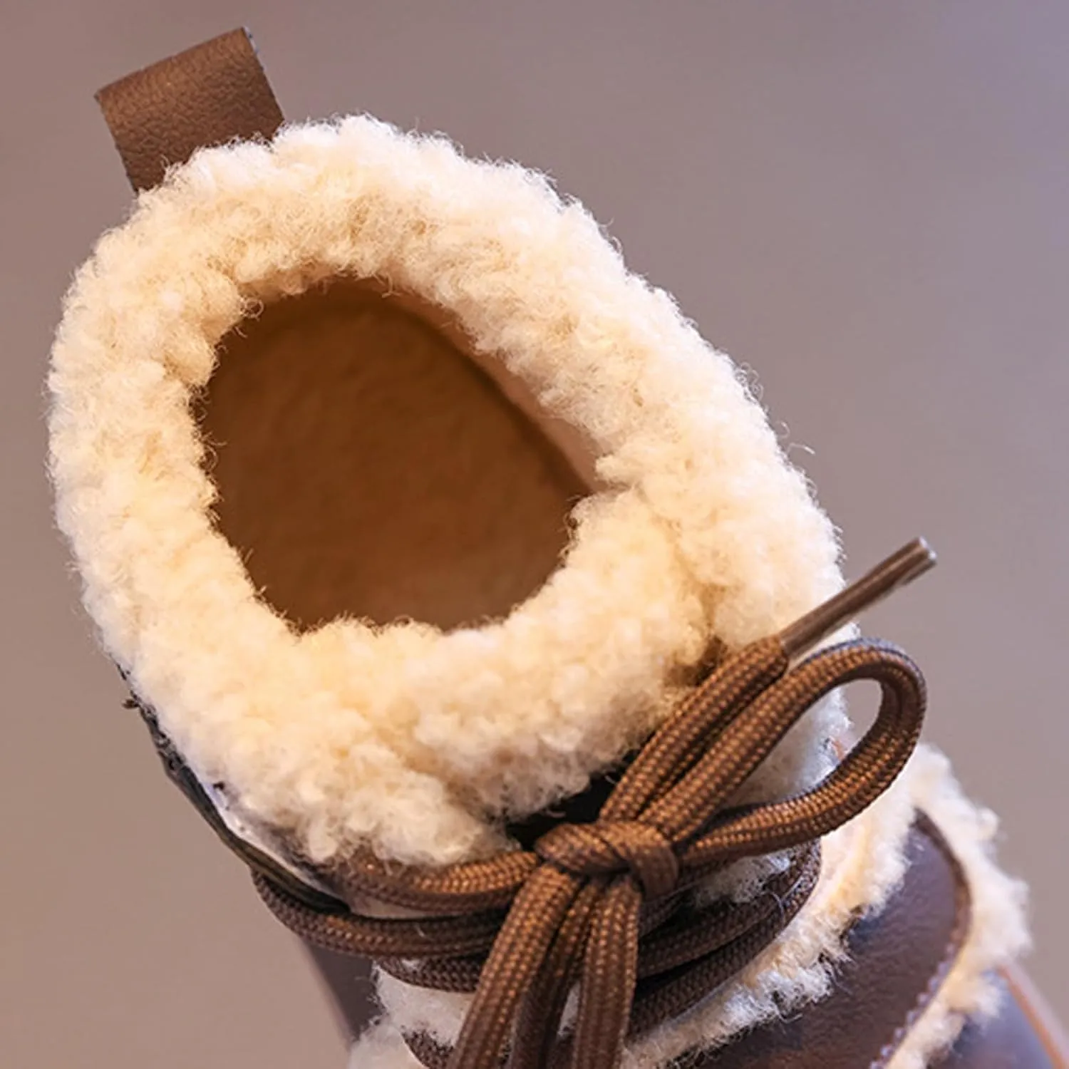 Toddler Kids Winter Snow Boots Slip On Cold Weather Sneakers Anti-Slip Fleece Ankle Boots Comfort Size 8 Shoes Toddler
