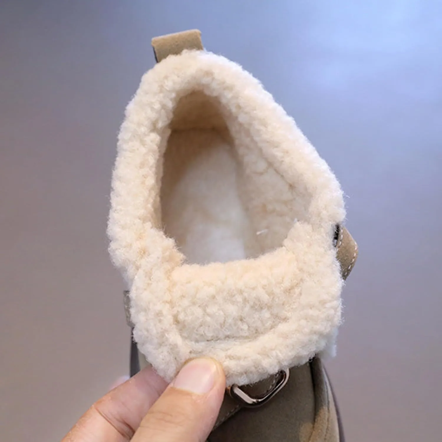Toddler Kids Winter Snow Boots Slip On Cold Weather Sneakers Anti-Slip Fleece Ankle Boots Comfort Size 8 Shoes Toddler
