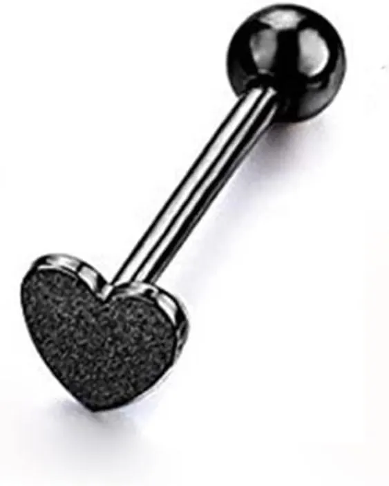 Tongue Bar Surgical Steel Barbell Body Piercing Body Stud Ring No Piercing Lip Nipple Eyebrow Lobe Rings Body Jewelry (Metal Color : 1 PC-Silver)