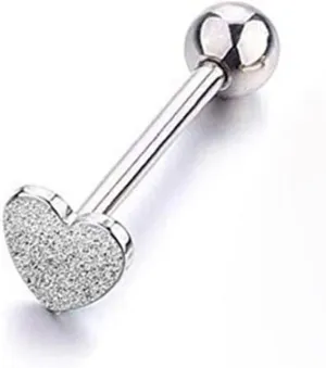 Tongue Bar Surgical Steel Barbell Body Piercing Body Stud Ring No Piercing Lip Nipple Eyebrow Lobe Rings Body Jewelry (Metal Color : 1 PC-Silver)