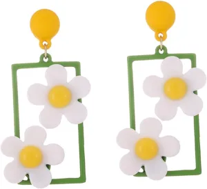 Trendy Flower Earring Sets for Women Daisy Earrings Chic Gold Jewelry for Her