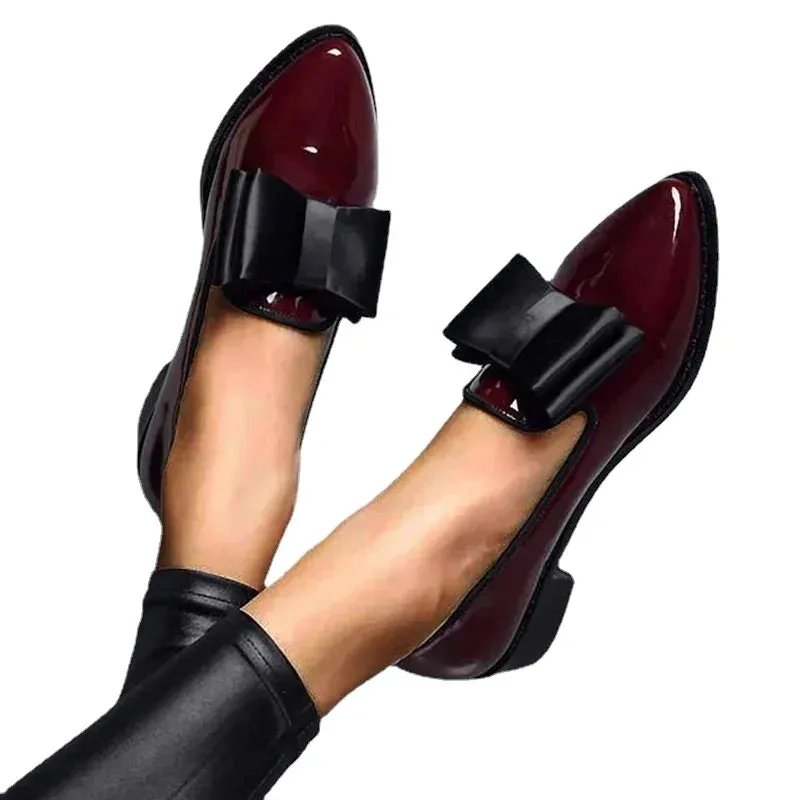 Unyke Loafers | Vrouwen Glimmend Leren Loafers