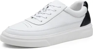 Vostey Men's Fashion Sneakers Leather White Shoes for Men Comfortable Mens Casual Shoes
