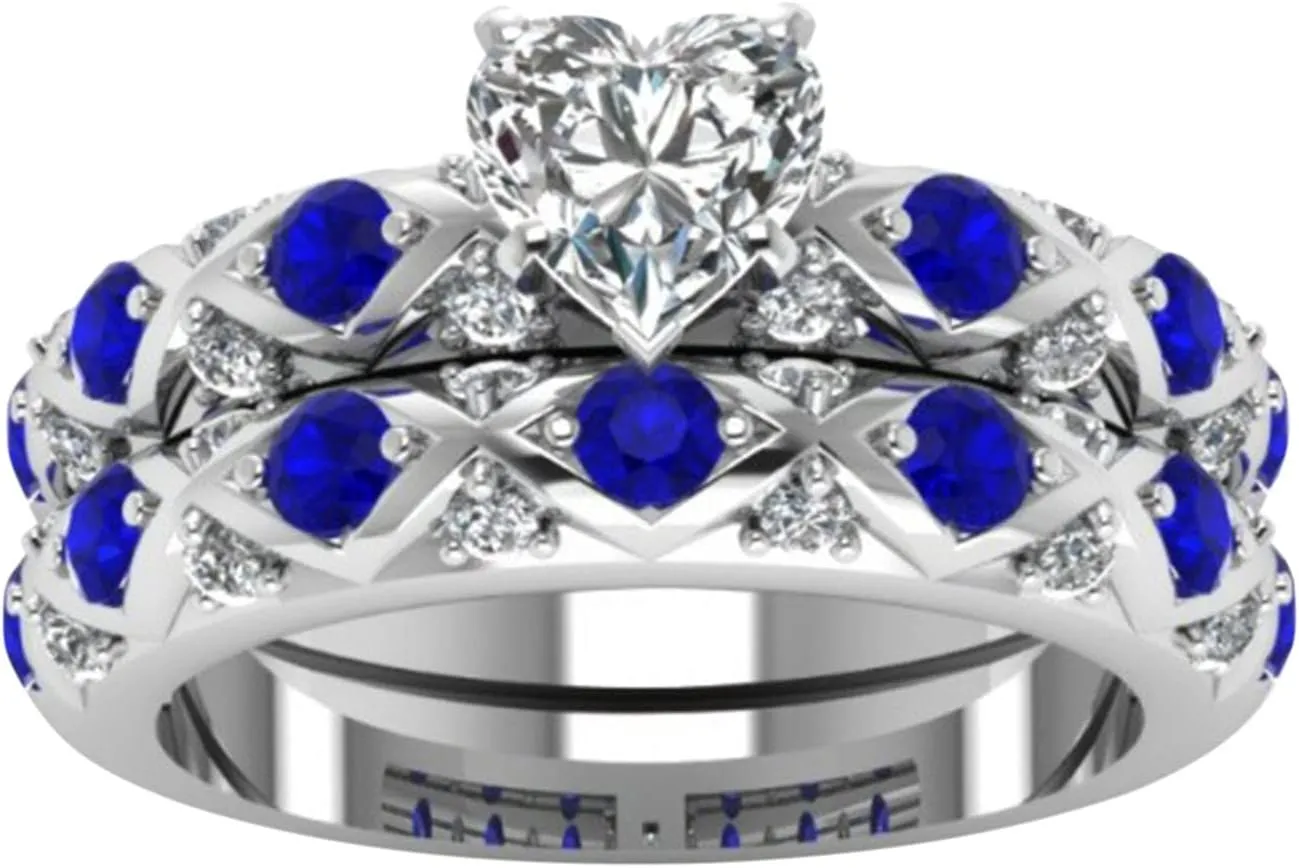 Wedding Engagement Ring Band for Couples Wife Women Promise Rings Couple Ring Dainty Trendy Bridal Sets His Hers
