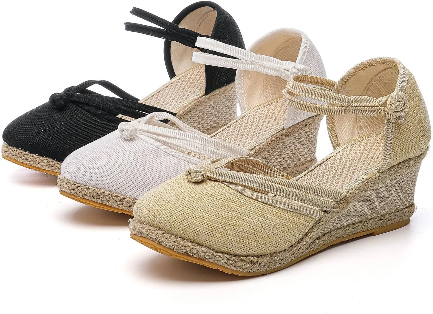 Wedge Sandals for Women 2024 Women Shoes Sandals Platform Wedge Sandals Fashion Versatile Braided Buckle Breathable