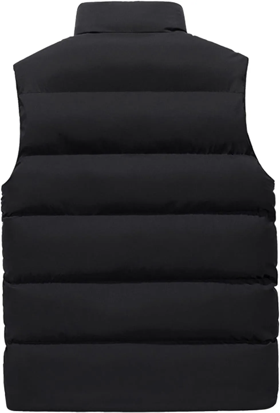 WENKOMG1 Men's Winter Down Vest, Autumn Warm Cotton Coat Solid Colour Zip Up Jacket Sleeveless Soft Lightweight Outerwear