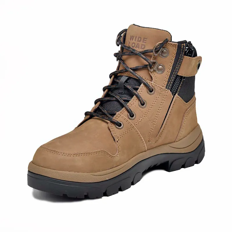 Wide Load 590TZN Casual Taupe 6 Inch Soft Toe Zip Boot