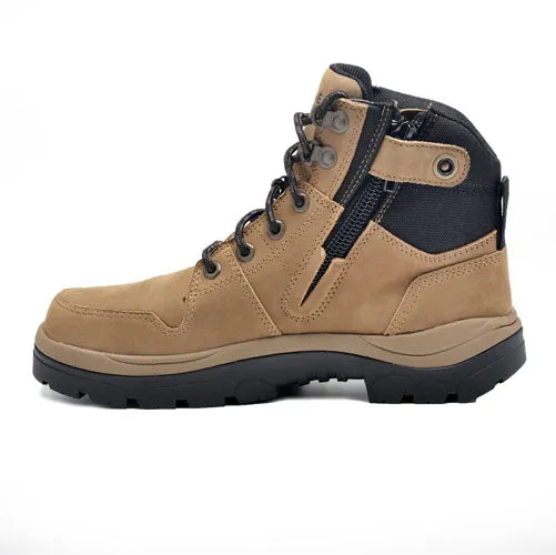 Wide Load 590TZN Casual Taupe 6 Inch Soft Toe Zip Boot