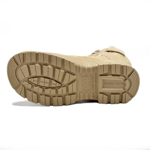 Wide Load 790SZN - 8INCH SAND SOFT TOE ZIP / LACE UP BOOT