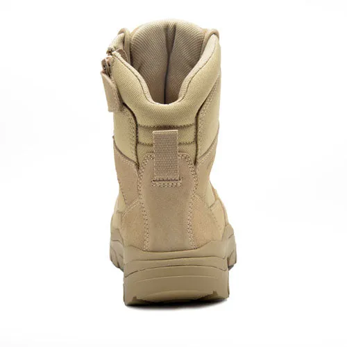 Wide Load 790SZN - 8INCH SAND SOFT TOE ZIP / LACE UP BOOT
