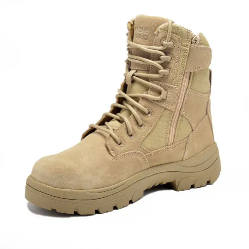 Wide Load 790SZN - 8INCH SAND SOFT TOE ZIP / LACE UP BOOT