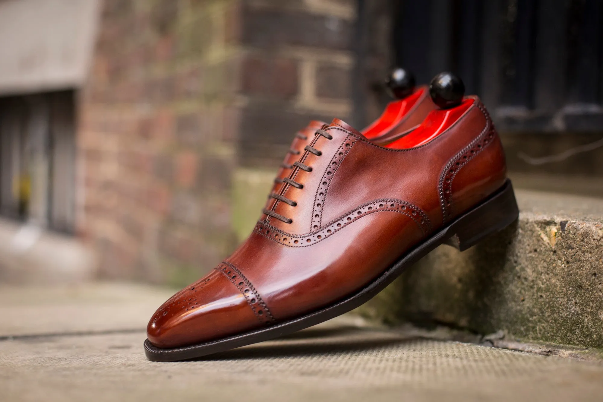 Auburn Calf Windermere Boots on MGF Last with Single Leather Sole