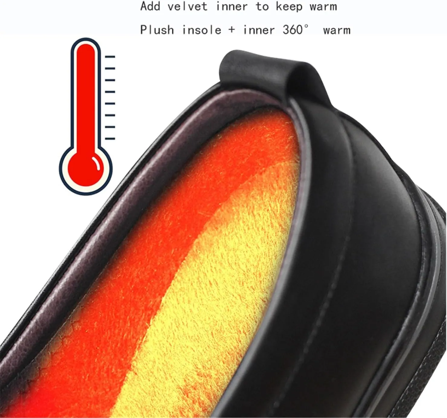 Winter Warm Plush Cotton Non Slip Oil Water Resistant Chef Work Shoes for Men, Comfortable Kitchen Hospital Garden Professional Service Shoes with Cushioned Cushion, for Indoor and Outdoor