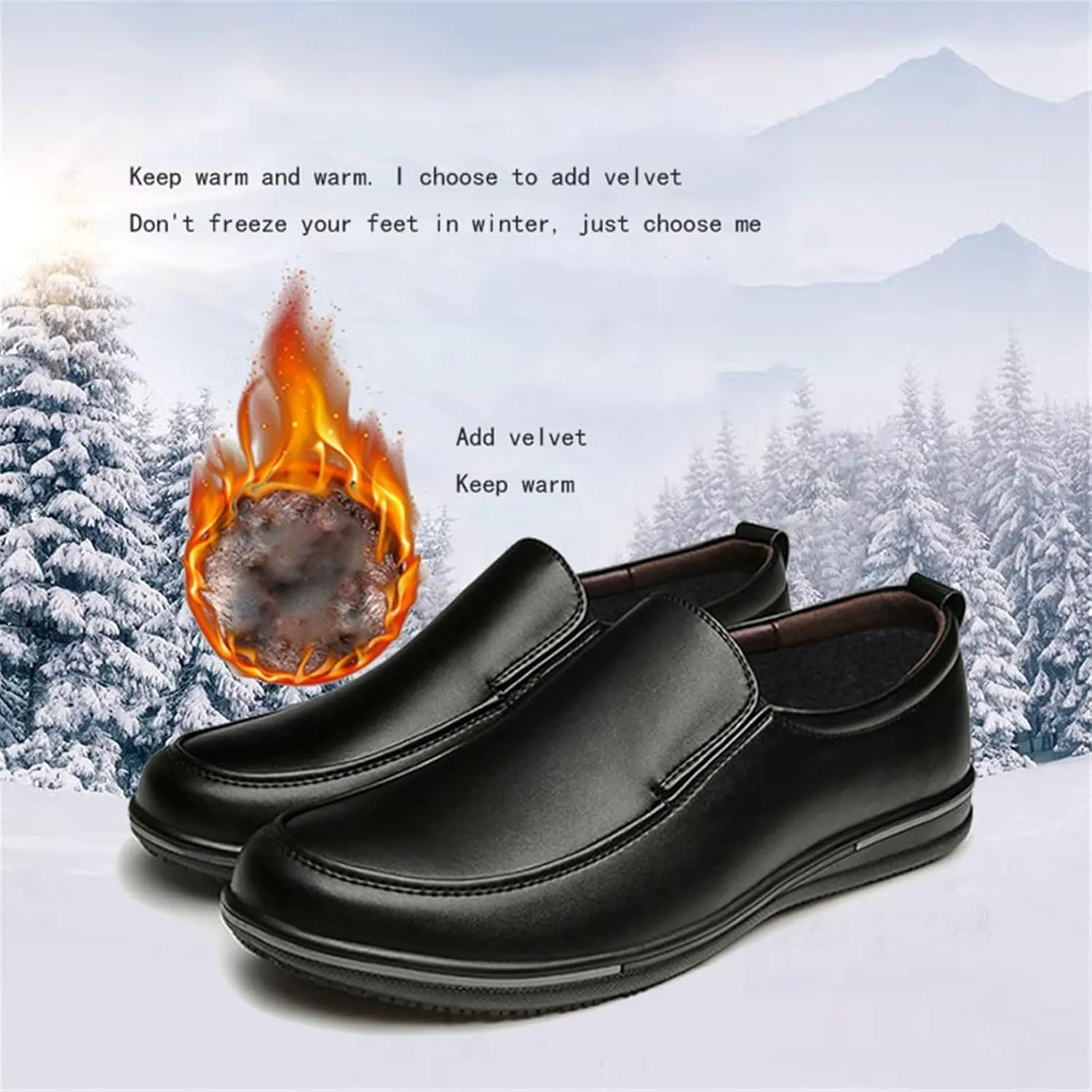 Winter Warm Plush Cotton Non Slip Oil Water Resistant Chef Work Shoes for Men, Comfortable Kitchen Hospital Garden Professional Service Shoes with Cushioned Cushion, for Indoor and Outdoor