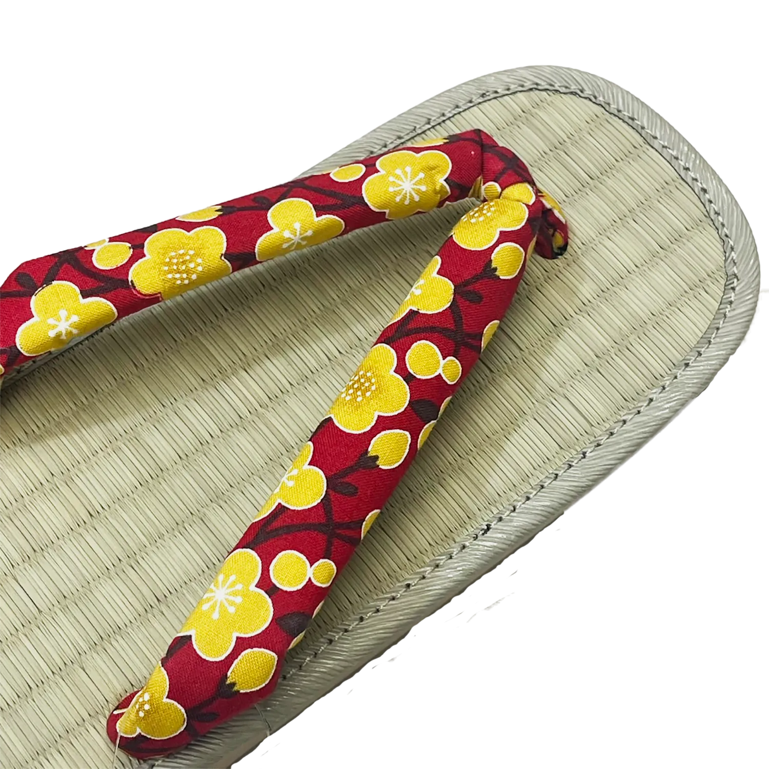 Woman's Tatami setta sandals : Red, Yellow Flowers