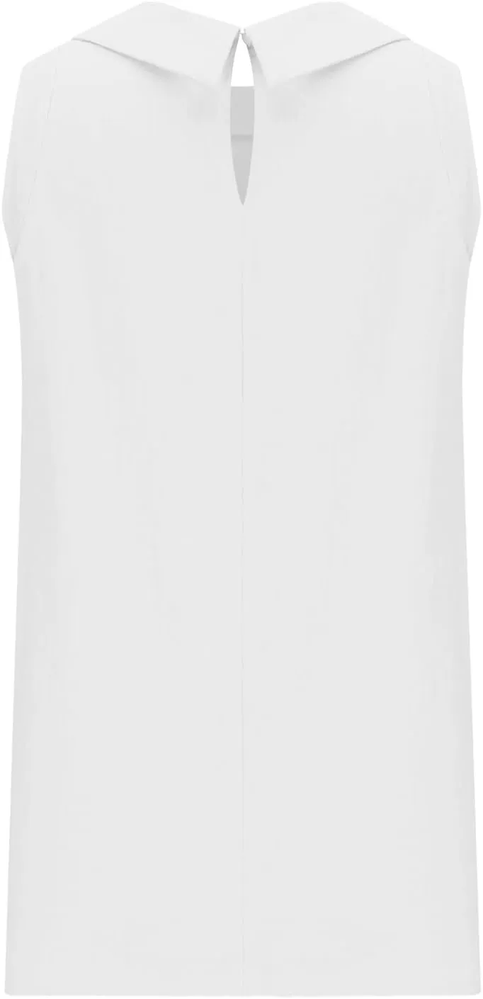 Women Cotton Linen Sleeveless Crop Tank Tops O Neck Shirt Casual Solid Color Loose Fit Comfy T-Shirt Blouse Vest