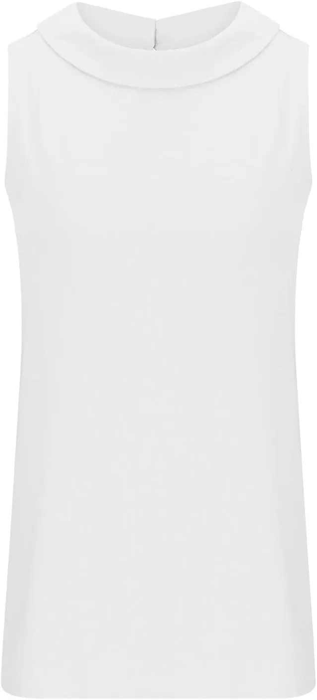 Women Cotton Linen Sleeveless Crop Tank Tops O Neck Shirt Casual Solid Color Loose Fit Comfy T-Shirt Blouse Vest