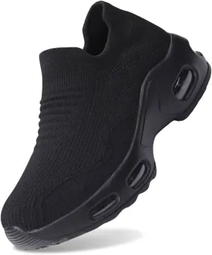 Women Mesh Breathable Wedges Sneaker Ladies Walking Round Toe Casual Shoes Walking Shoes for Women