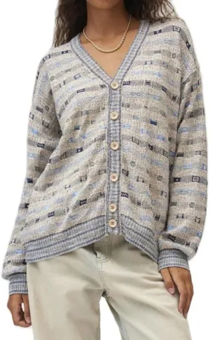 Women Y2k Plaid Cardigan Sweater Long Sleeve V-Neck Button Gingham Knit Coat Color Block Checkered Sweaters Jacket