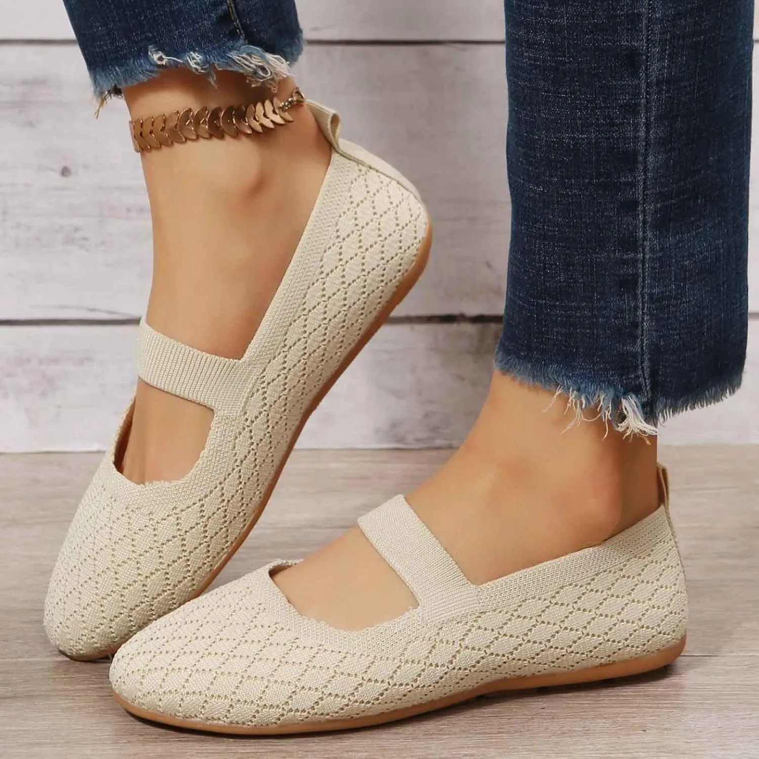 Women's Breathable Slip On Loafers Comfortable Casual Shoes for Walking Outdoor Leisure Spring Summer Daily Wear