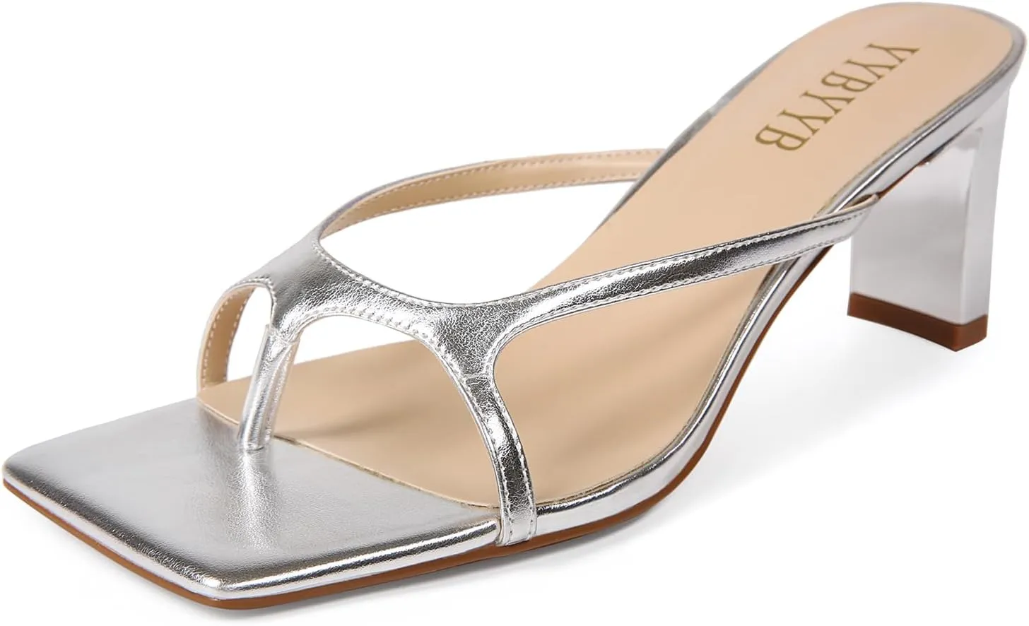 Women's Chunky Heels Flip Flops Block Heeled Sandals Square Open Toe Heels Summer Party Sexy Dress Shoes