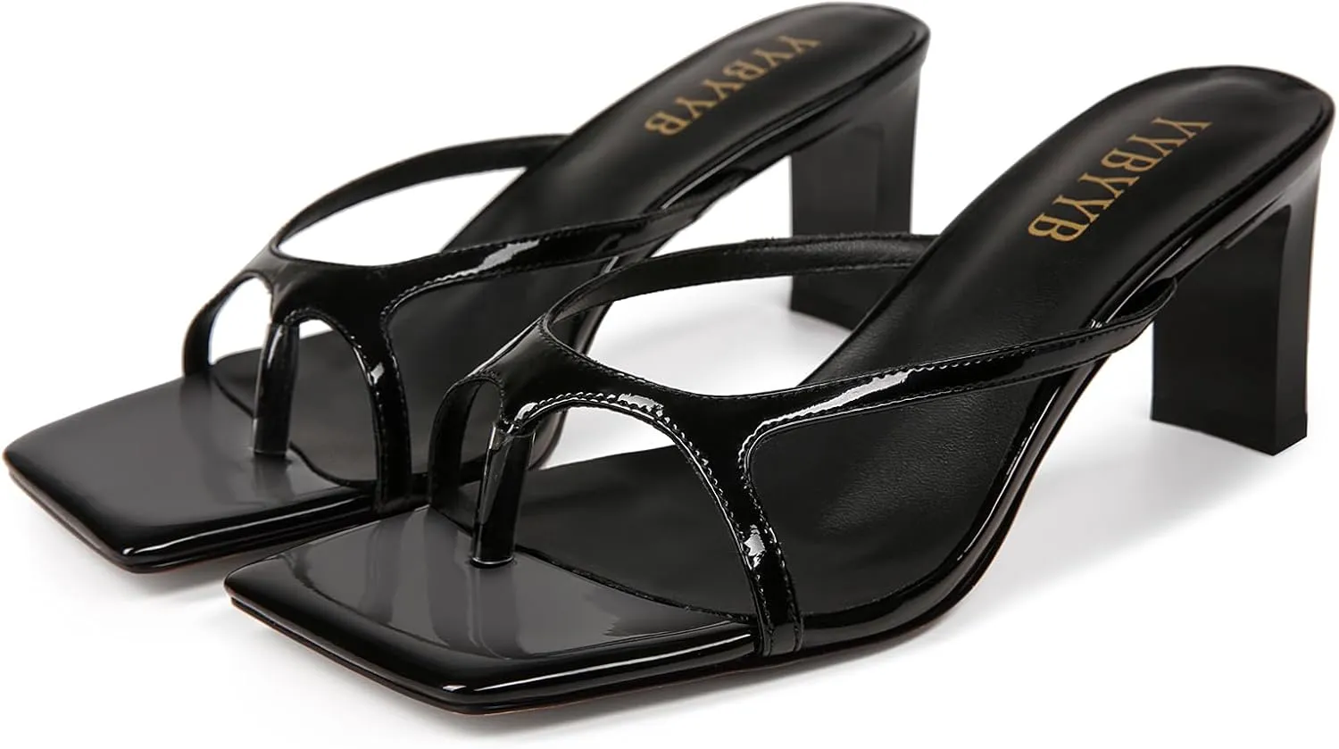 Women's Chunky Heels Flip Flops Block Heeled Sandals Square Open Toe Heels Summer Party Sexy Dress Shoes