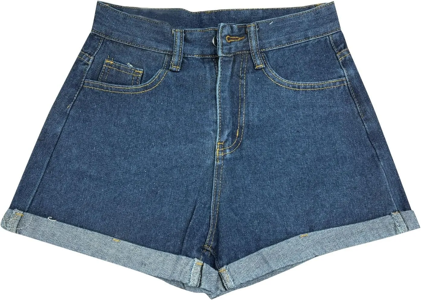 Womens Denim Jean Shorts High Waisted Trendy Summer Wide Leg Stretchy Baggy Folded Hem Y2k Girls Hot Shorts Pants