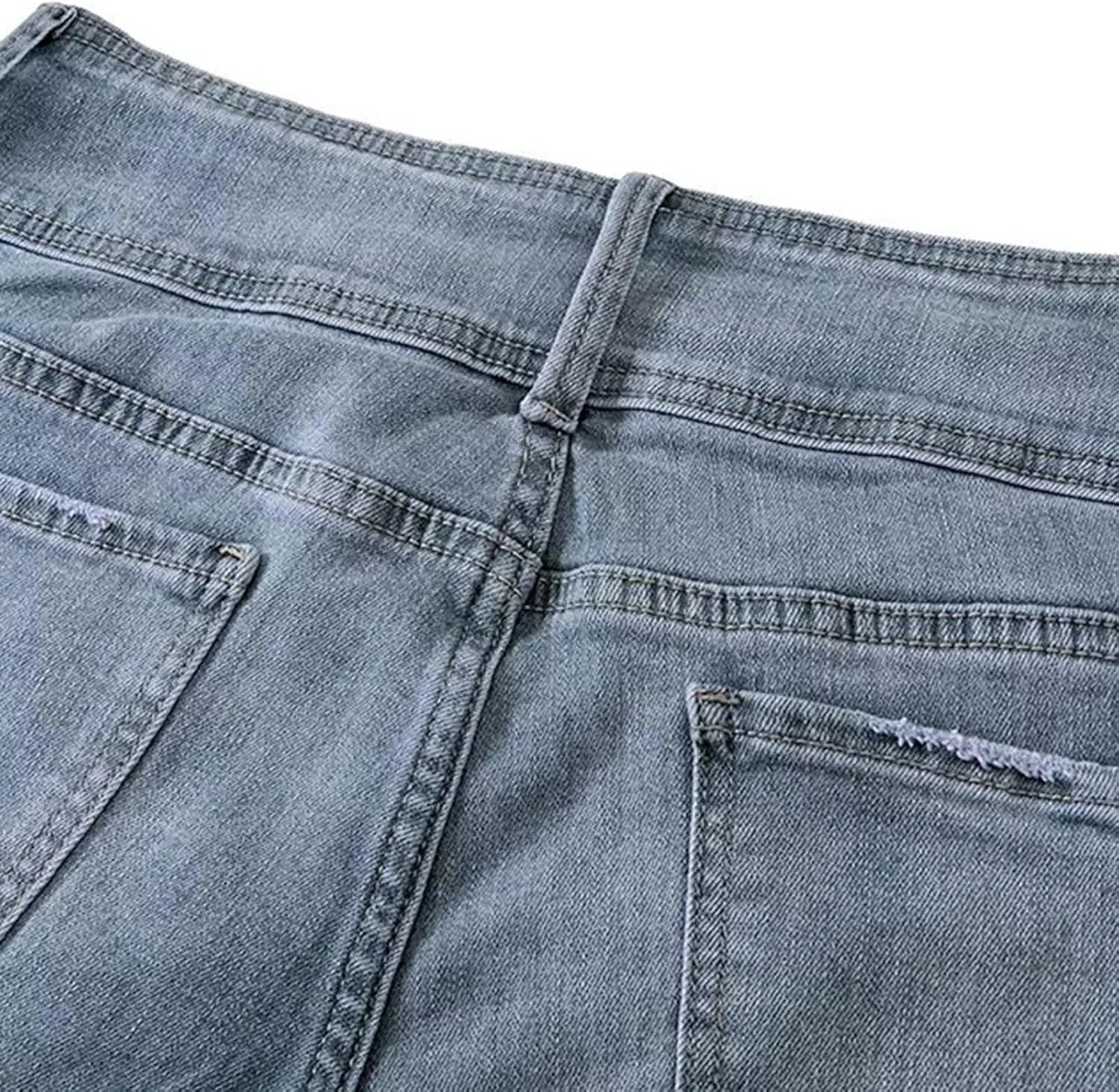 Womens Flare Jeans High Waisted Wide Leg Baggy Stretchy Skinny Destroyed Straight Leg Ankle Denim Pants Bell Bottom
