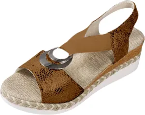 Womens Flat Sandals Dressy Casual Bohemian Style Summer Beach Comfortable Walking Slip on Shoes Orthopedic Wedge Open Toe Breathable Arch Support Elegant Sandals