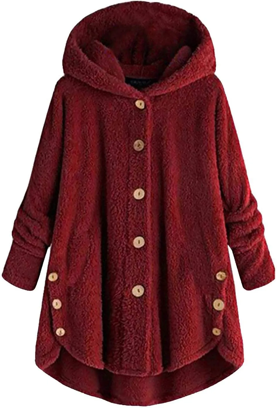 Womens Fuzzy Fleece Sherpa Hoodies Oversized Button Down Sweatshirt Winter Thermal Sweaters Soft Warm Hoodies