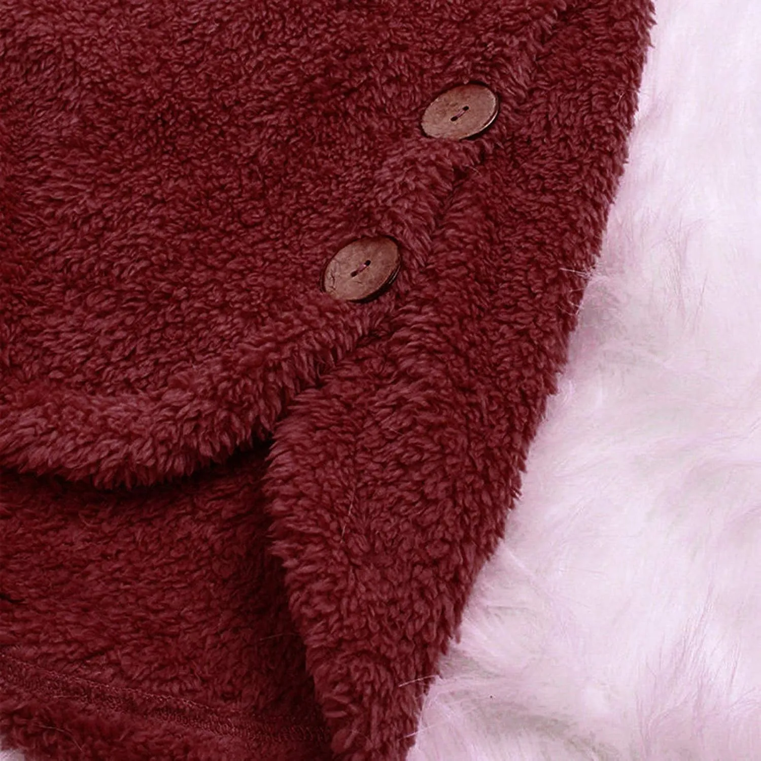 Womens Fuzzy Fleece Sherpa Hoodies Oversized Button Down Sweatshirt Winter Thermal Sweaters Soft Warm Hoodies