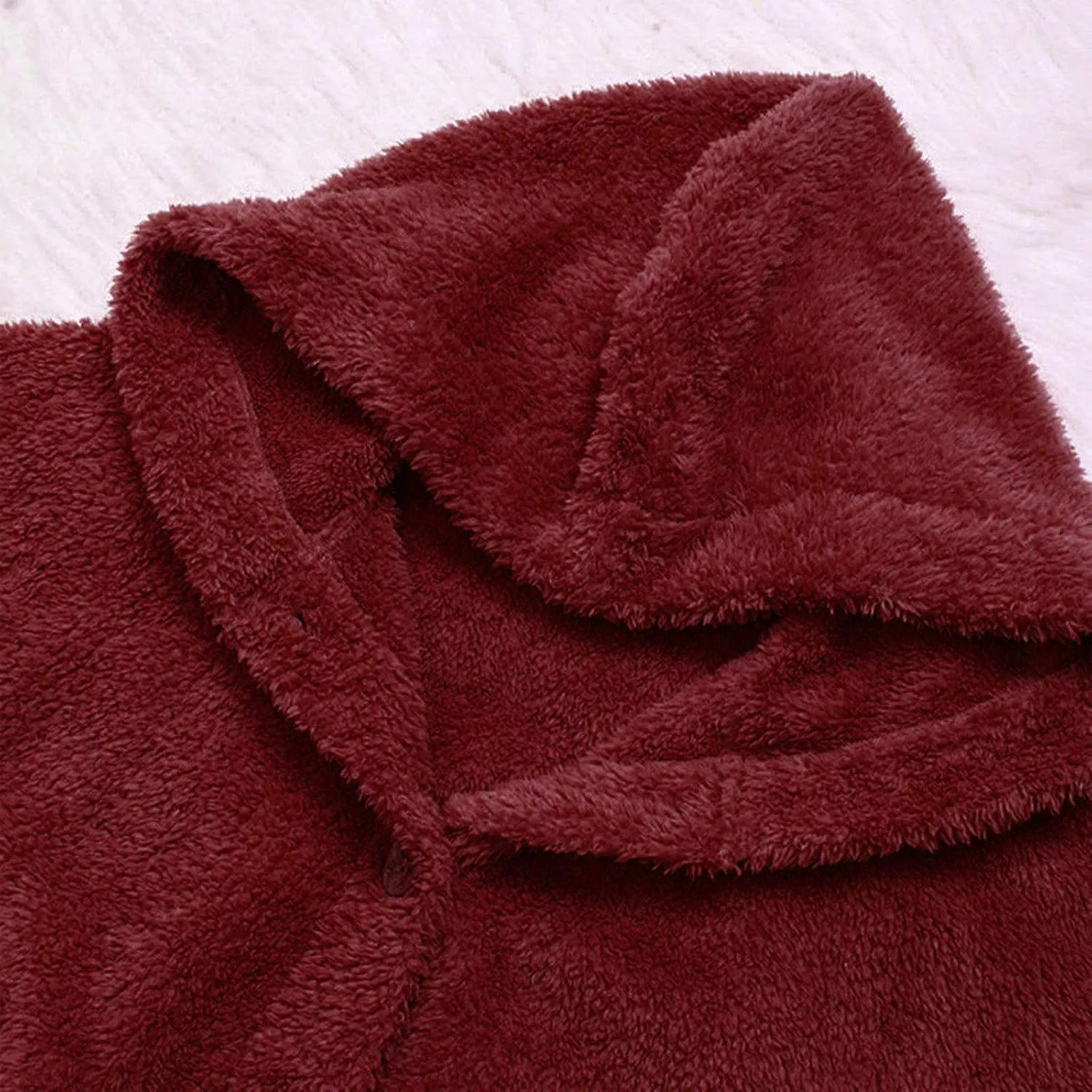 Womens Fuzzy Fleece Sherpa Hoodies Oversized Button Down Sweatshirt Winter Thermal Sweaters Soft Warm Hoodies