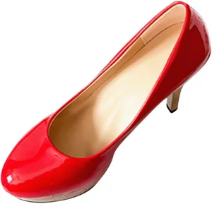 Women's Heels Classic Close Toe High Heels Chunky Platform Dress Pump Shoes Comfort Wedding Party Office Work Shoes
