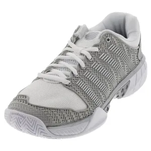 Women's HyperCourt Express Tennis Shoes White and Silver