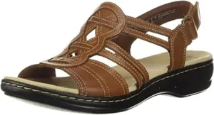 Women's Janna Sandal Arch Support Sandals with Back Strap Comfortable Walking Ladies Slip On Beach Shoes Vintage Leather Adjustable Hook and Loop Wedge Sandal Black Orthopedic Slippers