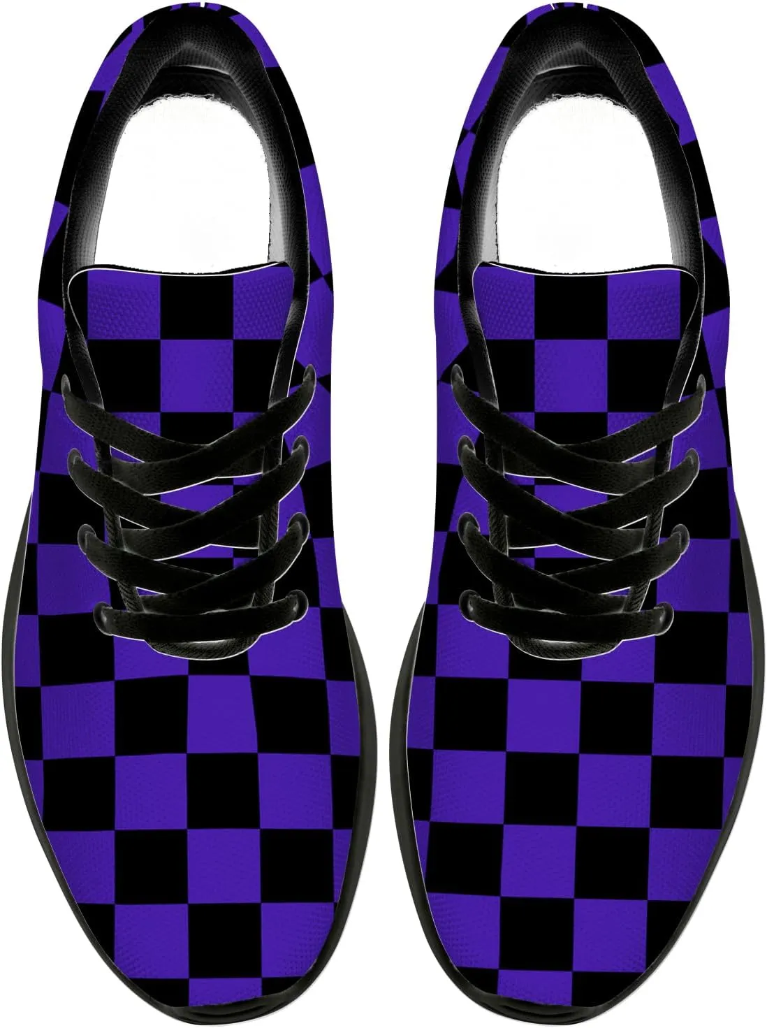 Women's Men's Running Shoes Walking Sneakers Tennis Shoes Checkered Gifts for Women Teens